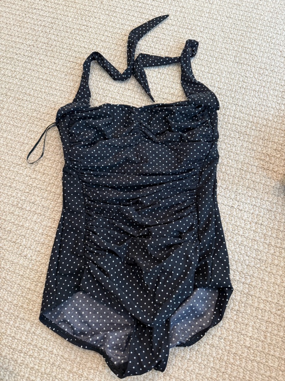 Miraclesuit Black One-Piece Swimsuit with White Polka Dots